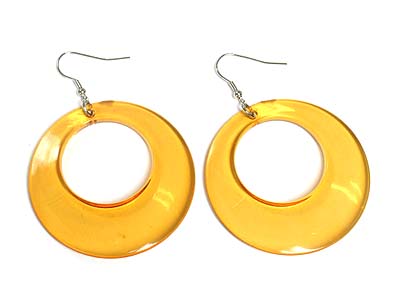 Lucite color round earring