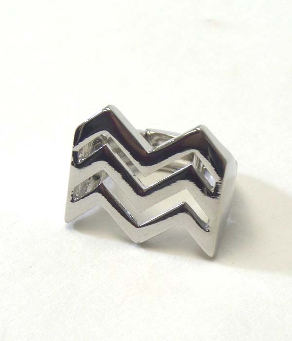 Chevron metal stretch ring