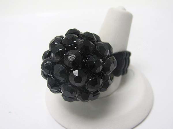 Austrian crystal ball stretch ring