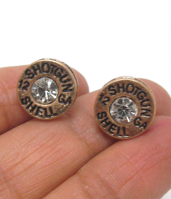 Bullet stud earrings