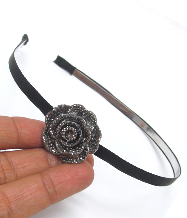 Rose flower headband