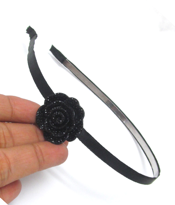 Rose flower headband