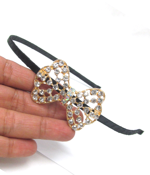 Crystal bow headband
