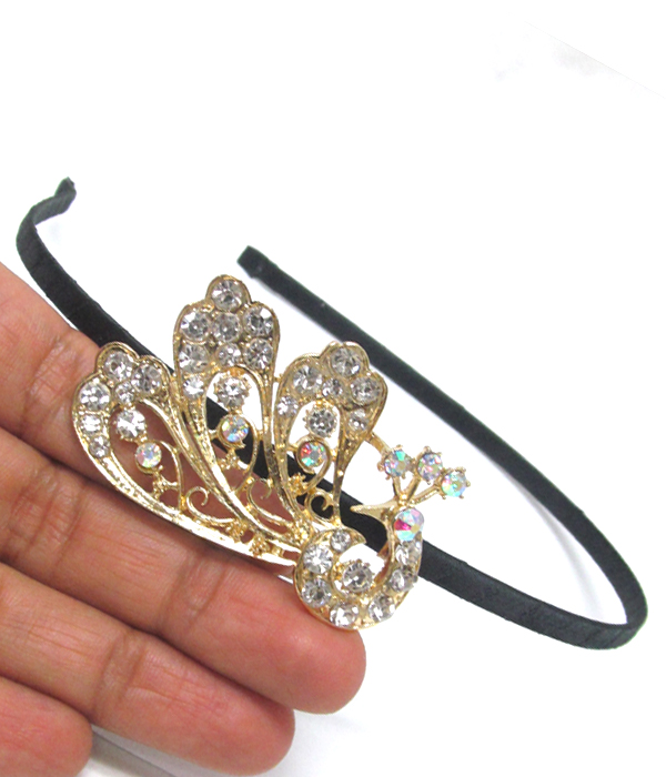 Crystal peacock headband