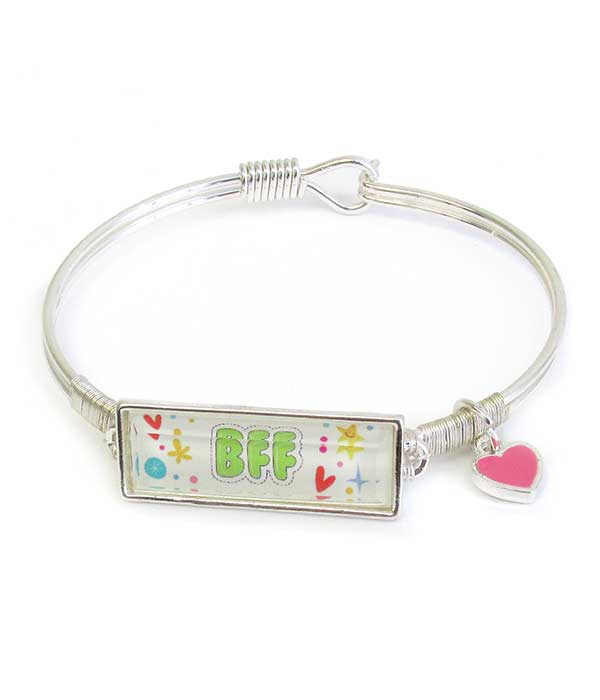 WIRE BANGLE BRACELET - BEST FRIENDS FOREVER