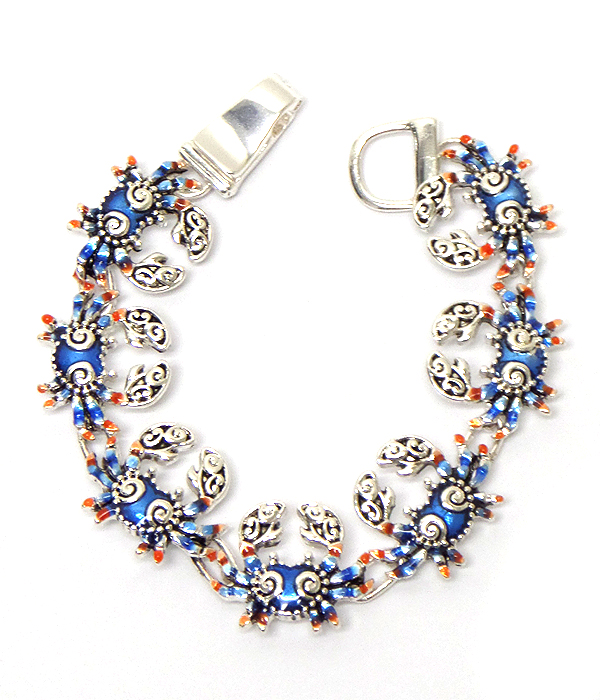 Crab theme magnetic bracelet