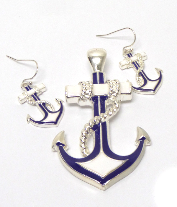 Anchor theme pendant set