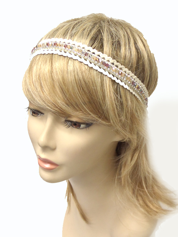 Stone design with lace headband