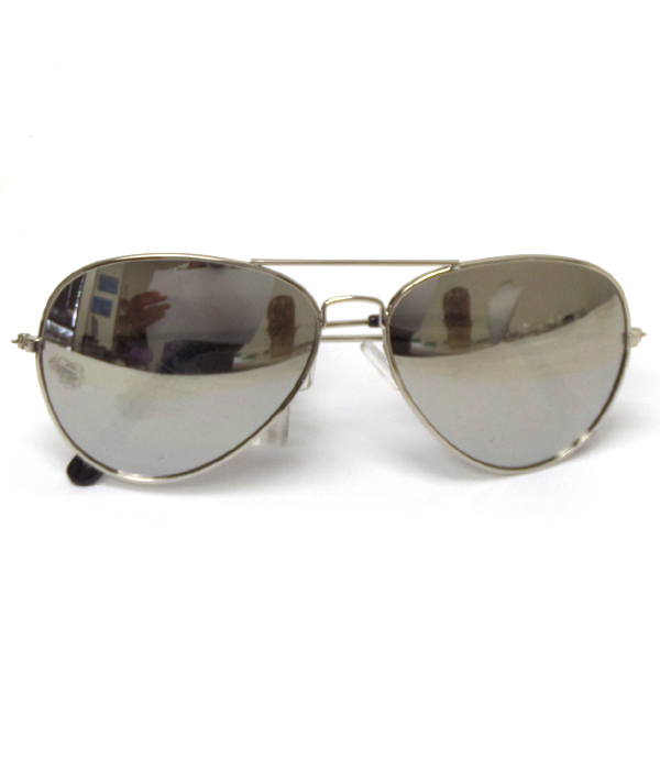 Aviator mirror metal frame sunglasses -uv protection