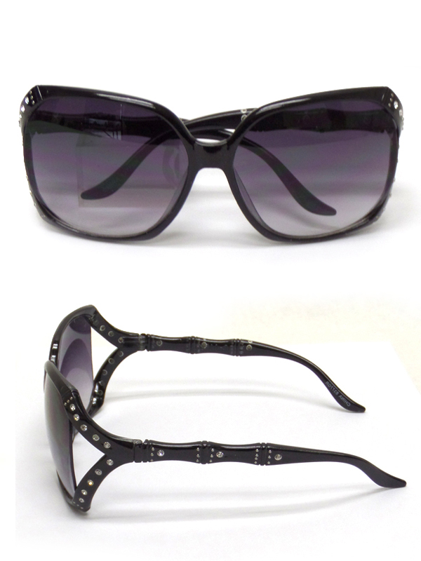 Crystal stud square shape lense acrylic frame uv-protection