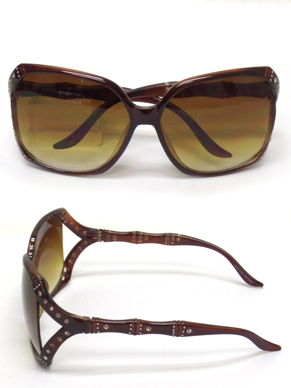 Crystal stud square shape lense acrylic frame uv-protection