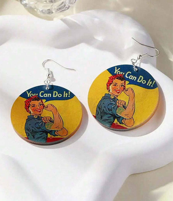 Retro hip hop acrylic earring - you can do it
