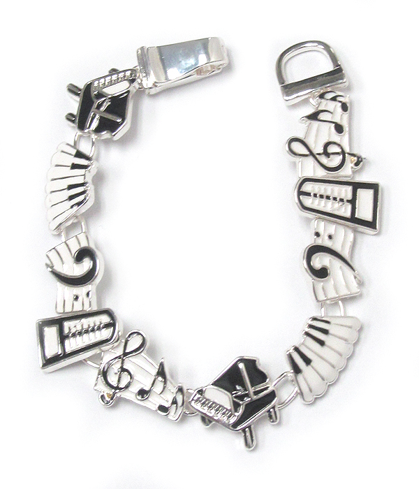 MULTI MUSIC THEME LINK MAGNETIC BRACELET