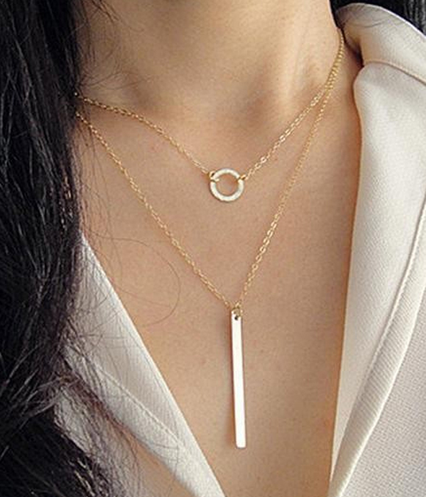 Etsy style double layer necklace