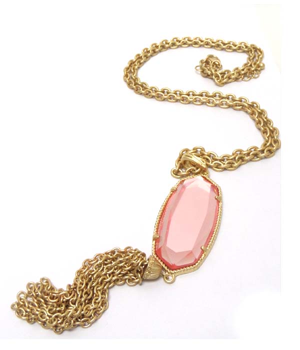 Chained oval necklace 