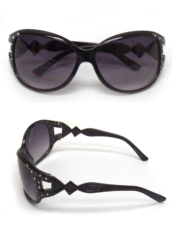 Crystal stud arched  shape lense acrylic frame uv-protection 