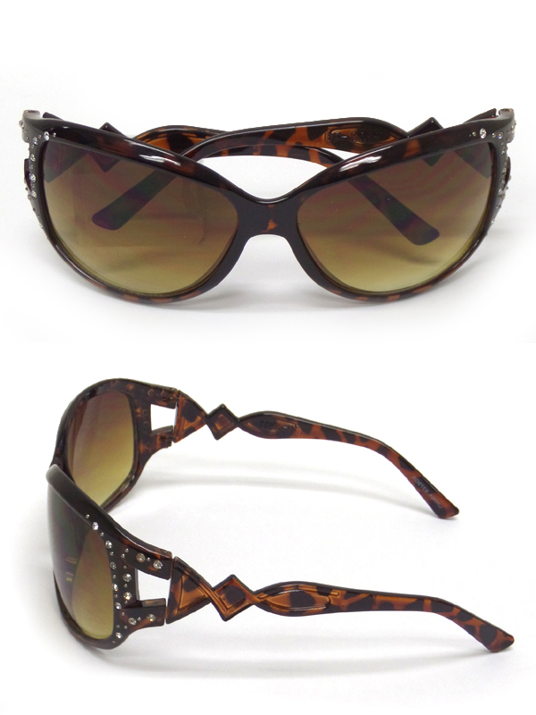 Crystal stud arched  shape lense acrylic frame uv-protection 