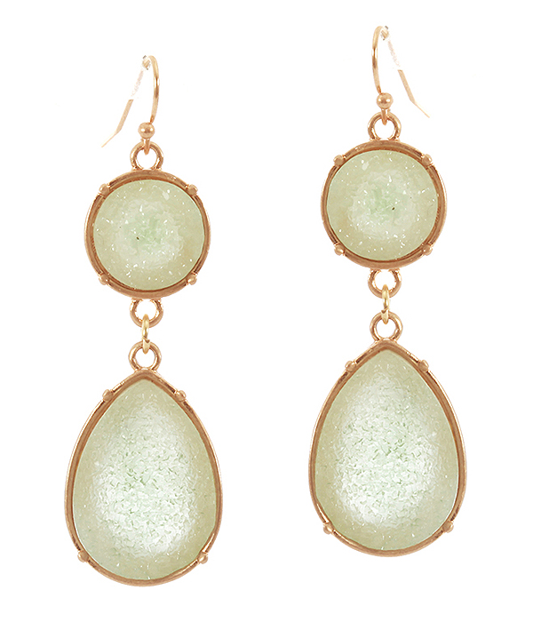 DRUZY TEARDROP EARRING