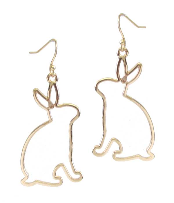 EASTER THEME METAL BUNNY EARRING