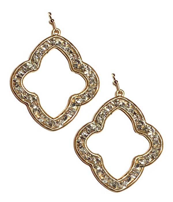 Metal quatrefoil earring