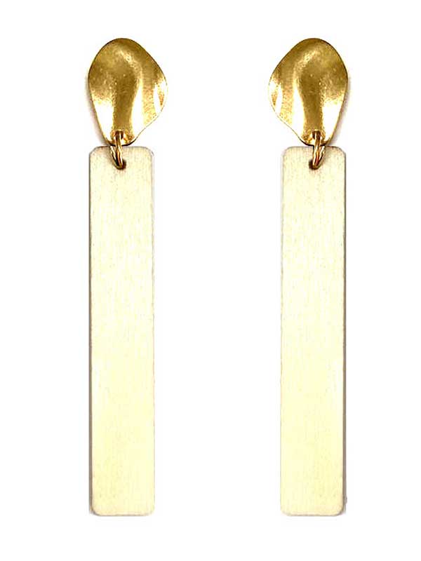 WOOD BAR DROP EARRING