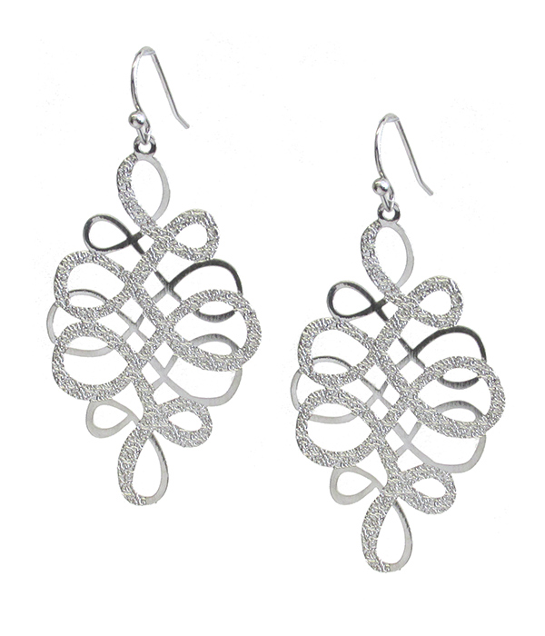 METAL FILIGREE BRASS EARRING
