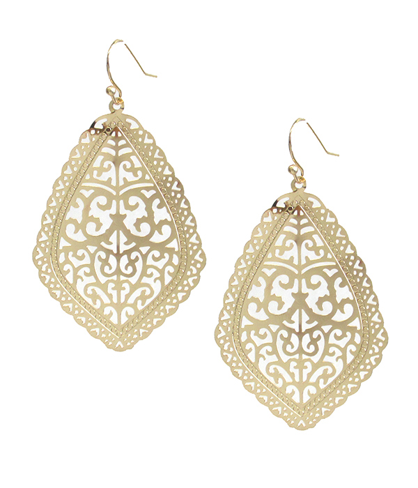 METAL FILIGREE BRASS EARRING