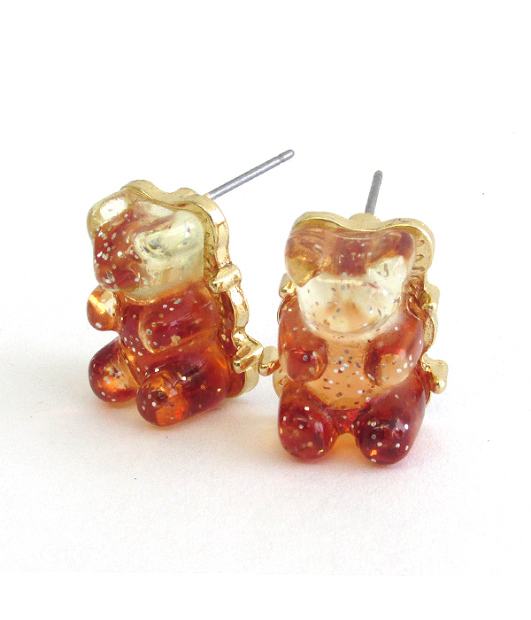 Gummy bear stud earring