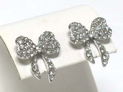 Crystal ribbon earring