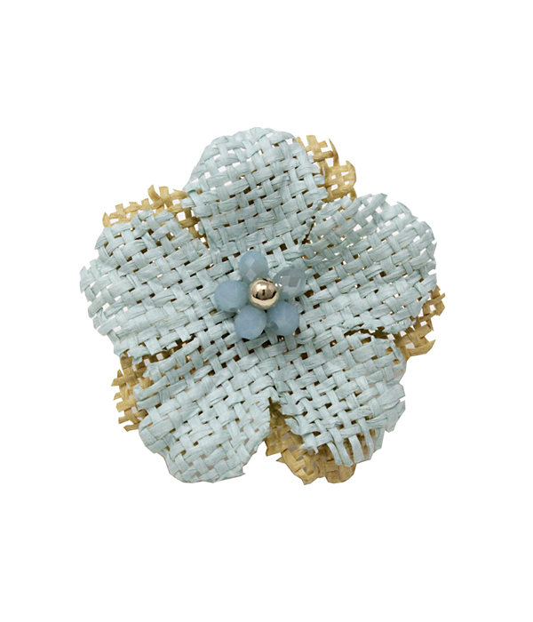 Rattan flower adjustable ring