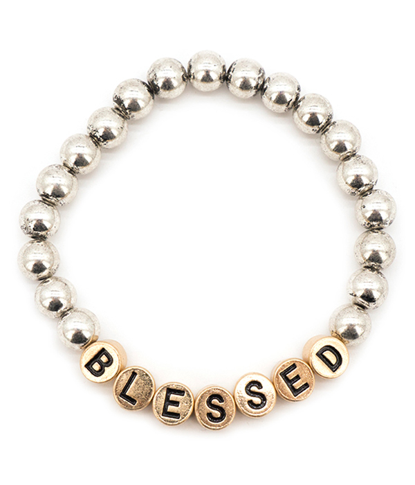 RELIGIOUS INSPIRATION STRETCH BRACELET - BLESSED