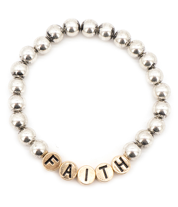 RELIGIOUS INSPIRATION STRETCH BRACELET - FAITH