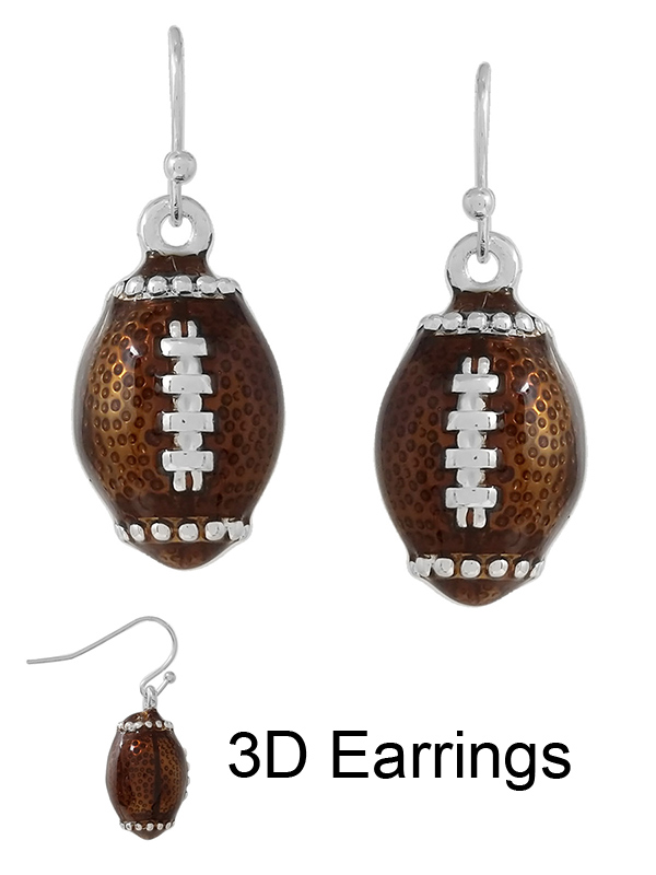 SPORT THEME 3D EARRING - FOOTBALL