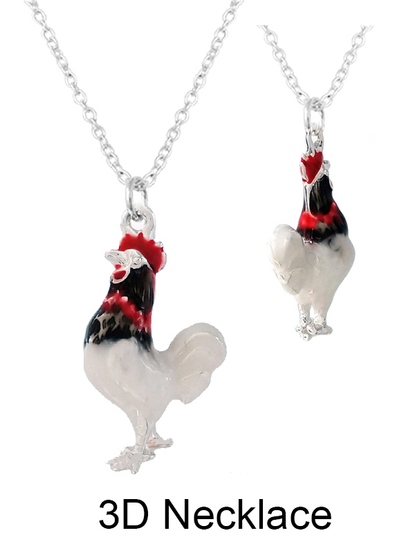 FARM THEME 3D EPOXY PENDANT NECKLACE - CHICHEKN