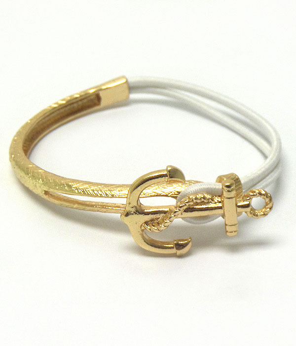 Anchor hook stretch band bracelet