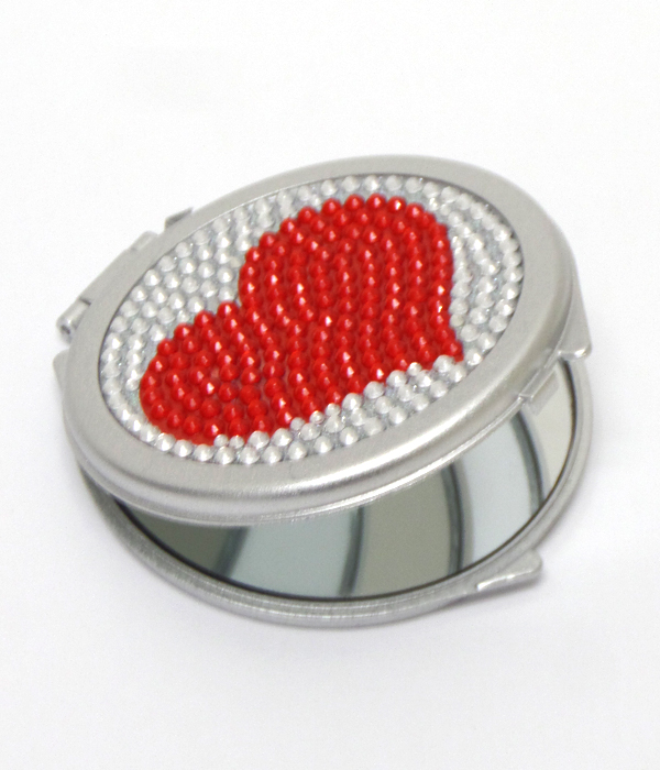 Heart pocket mirror
