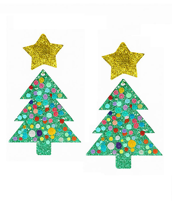 Christmas theme acrylic earring - tree