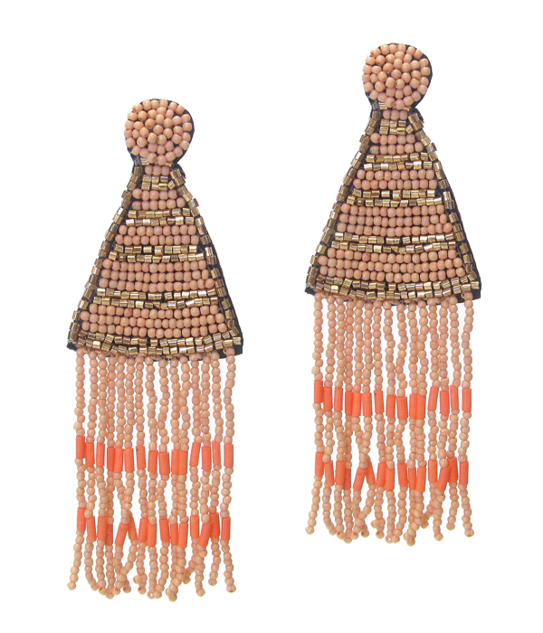 Handmade seedbead earring