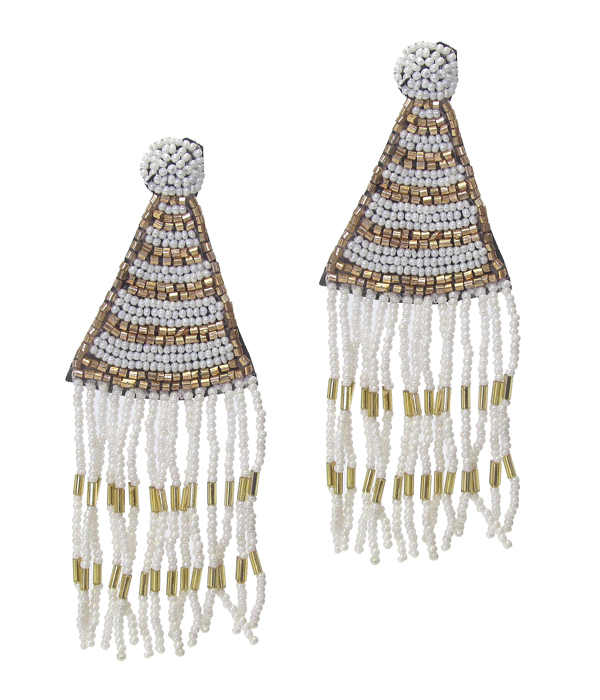 Handmade seedbead earring