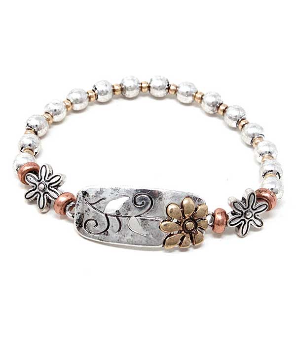 Flower stretch bracelet