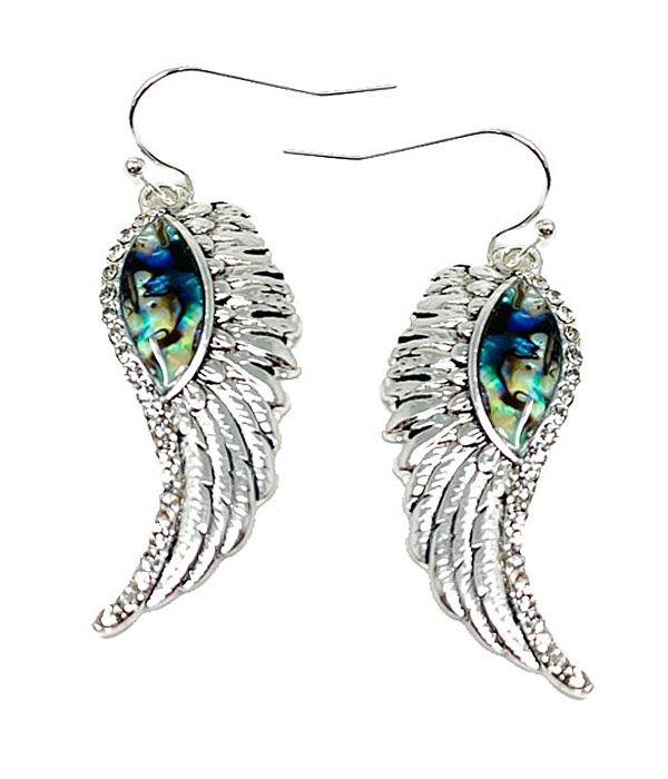 Abalone angel wing earring