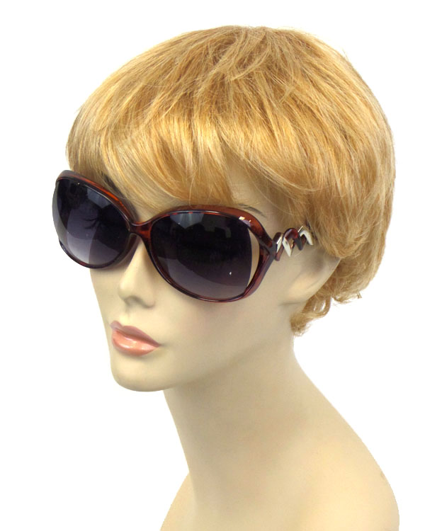 Metalic twist hinge sunglasses - uv protection