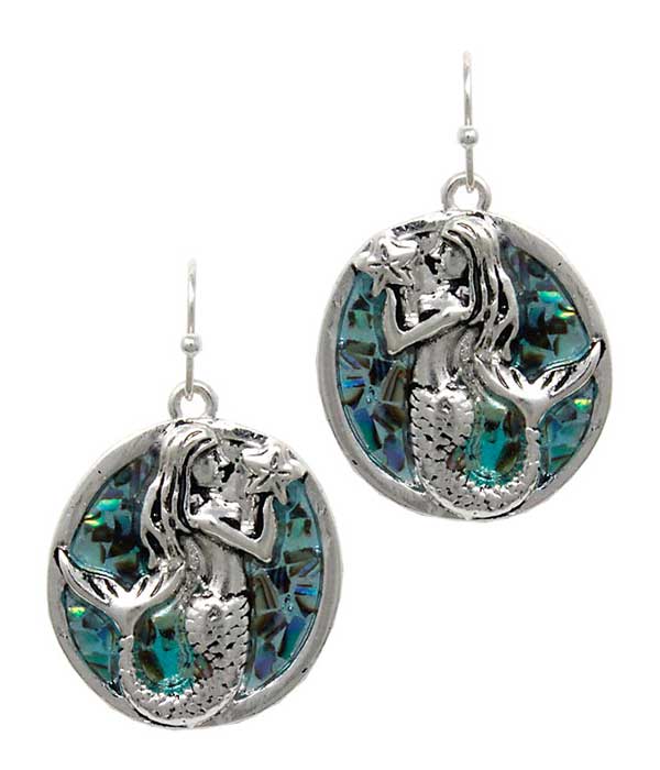 Sealife theme abalaone earring - mermaid