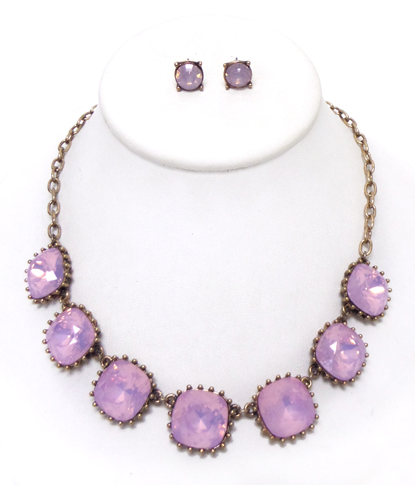 Catherine popesco inspired crystal link necklace set