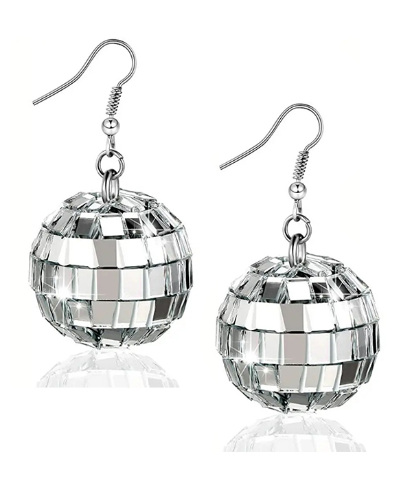 Vintage disco ball dangle earring
