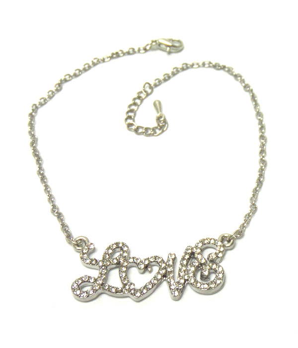 Crystal love anklet