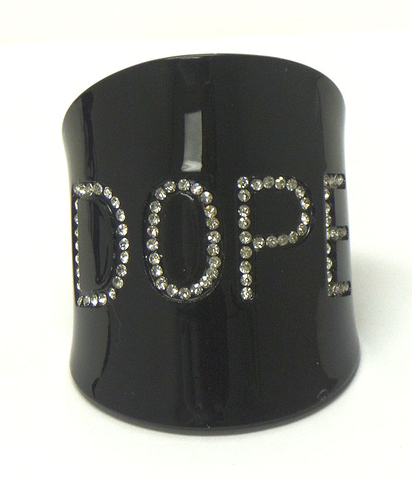 Crystal dope acrylic bangle bracelet