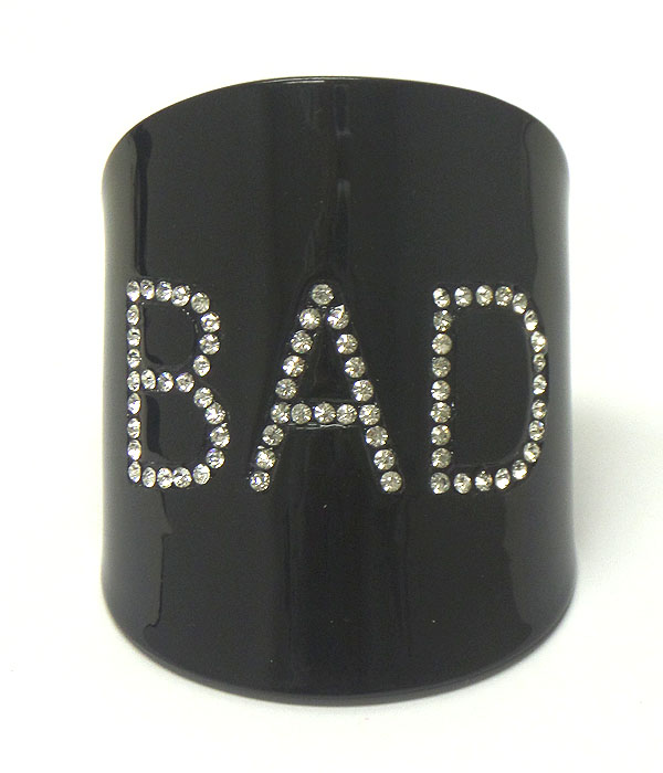 Crystal bad acrylic bangle bracelet
