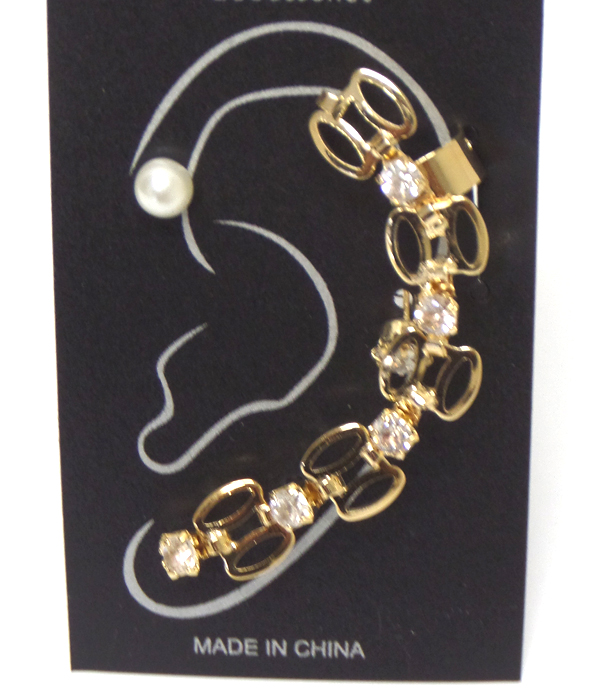 Crystal ear cuff