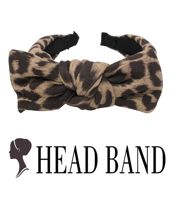 ANIMAL PRINT FABRIC HEAD BAND